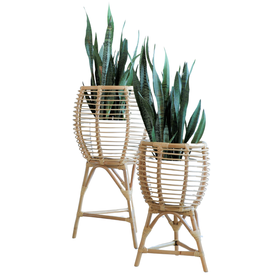 Rattan Planter With Stand