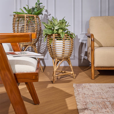 Rattan Planter With Stand