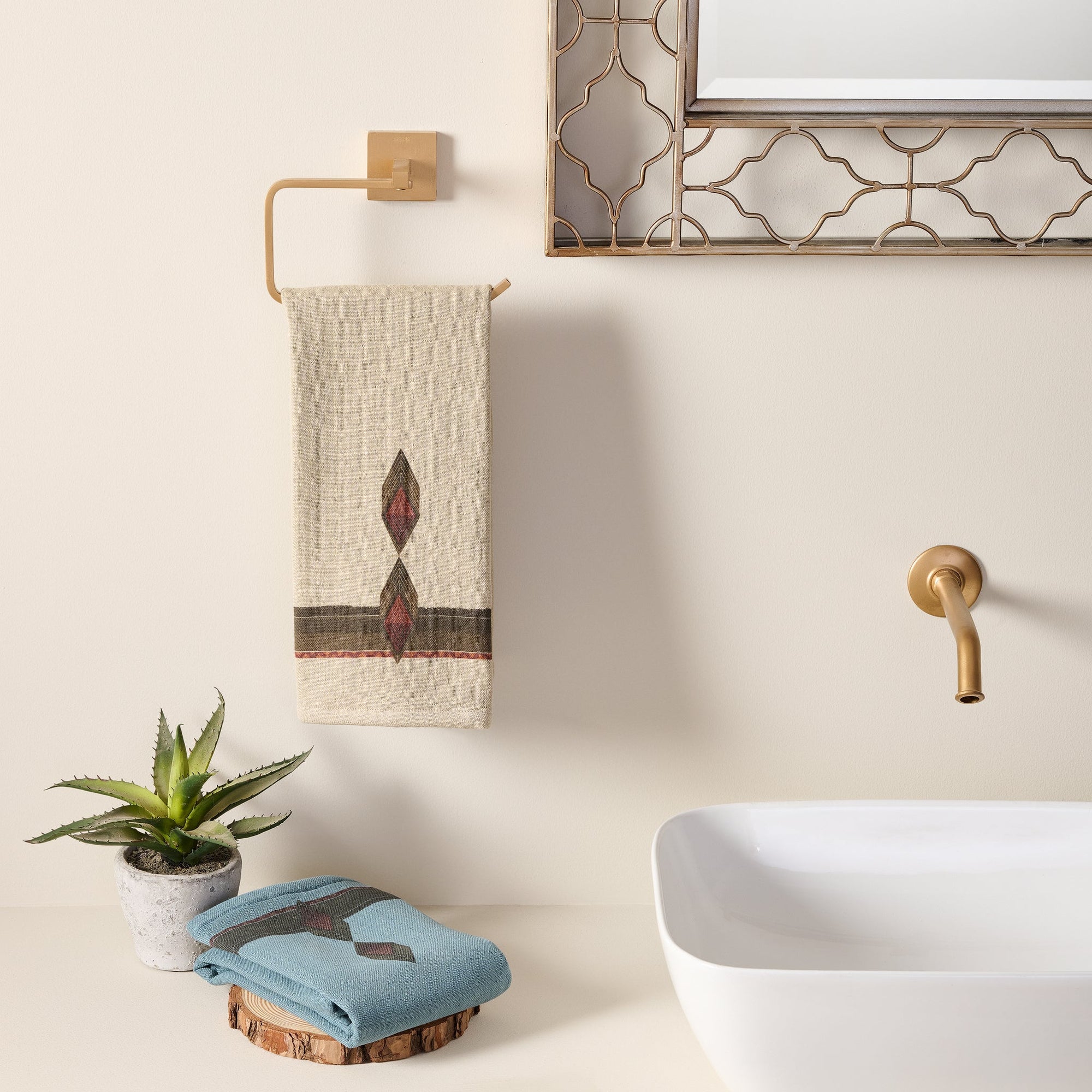 YANTRA print| Cotton | Hammam Terry  | Hand Towel