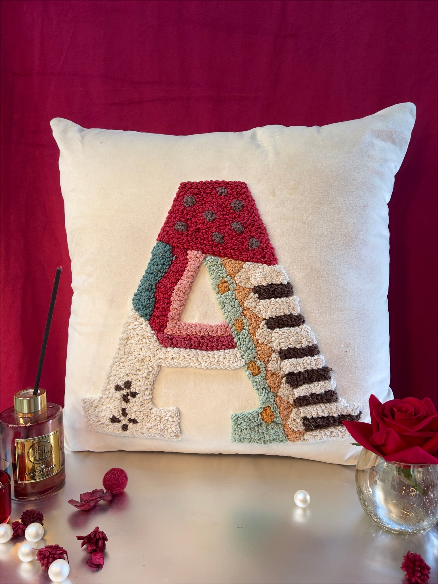 Personalized Initial Cushion – Valentine’s Edition