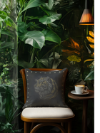 Vanraj Ash Velvet Cushion