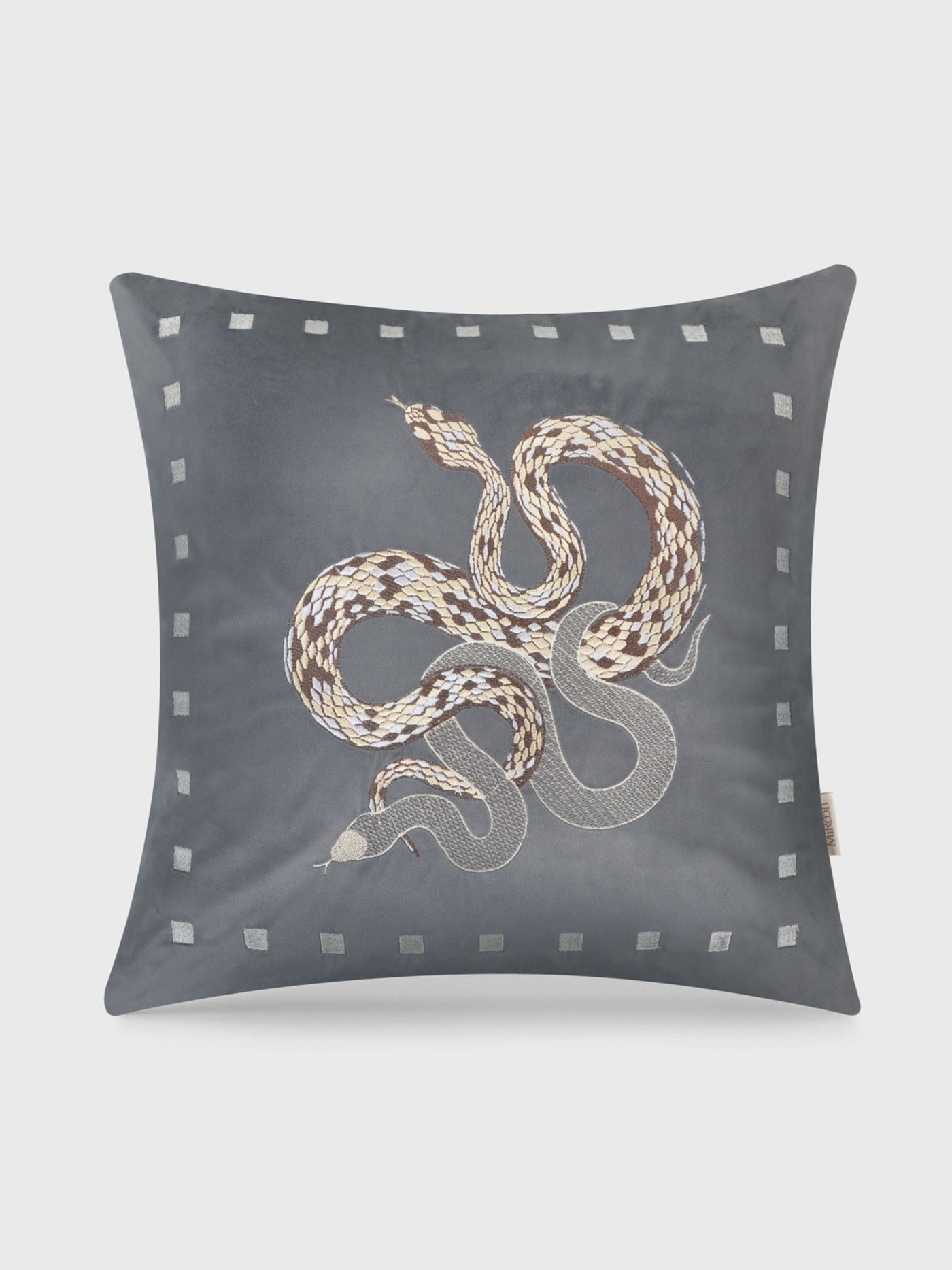 Vasuki Ash Velvet Cushion