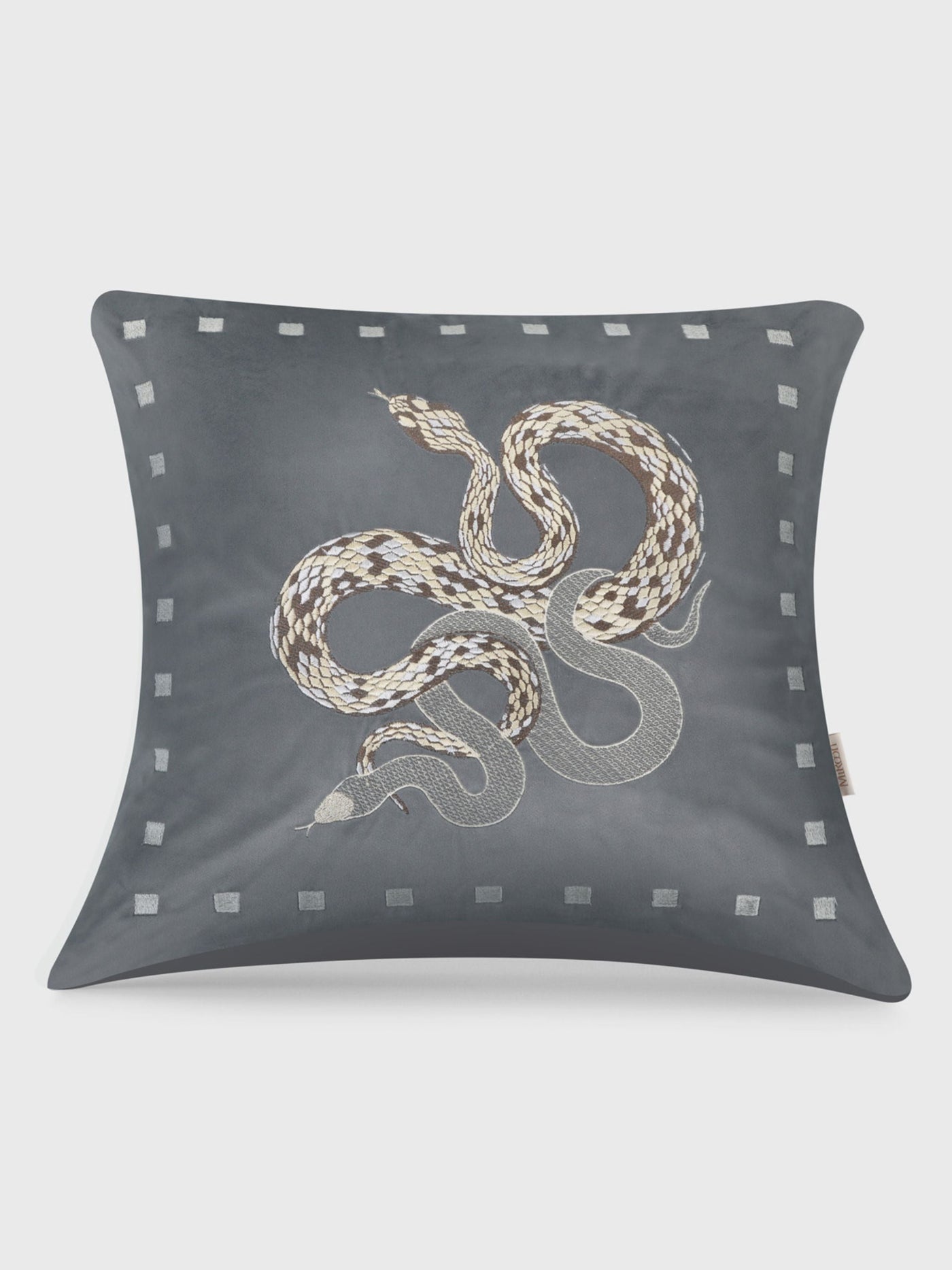 Vasuki Ash Velvet Cushion