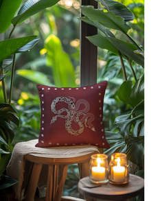 Vasuki Ruby Velvet Cushion