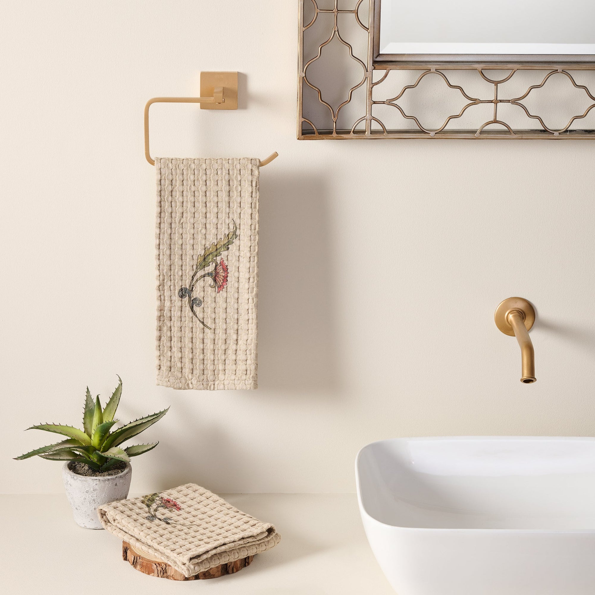 Kalika | Cotton Bamboo| Waffle | Hand Towel