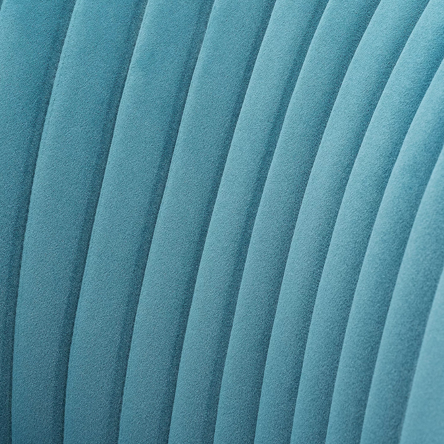 Classic Style Curved Back Blue Velvet Lounge Chair