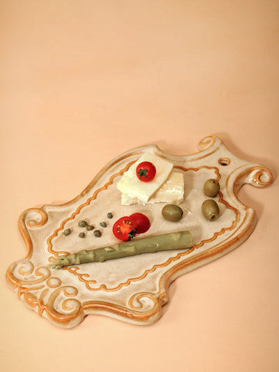 Vintage Carved Cheese Board