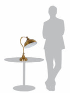 Vintage Charm: Adjustable Gooseneck Antique Brass Table Lamp for Reading & Tasks