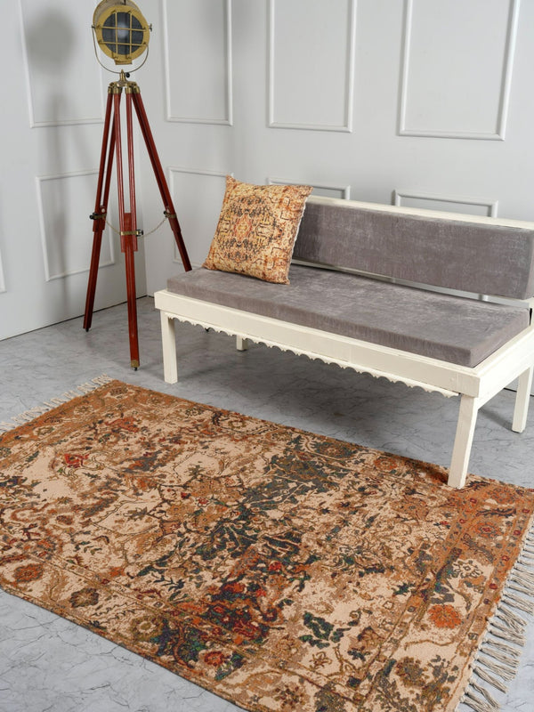 Cotton Printed Rug - Vintage Floral