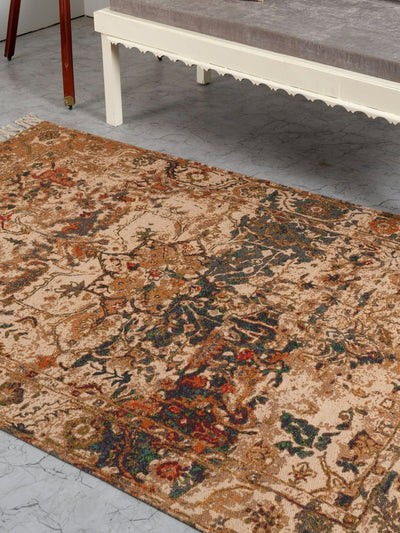 Cotton Printed Rug - Vintage Floral
