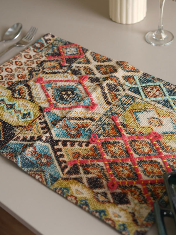 Table Placemat - Handloom Vivid Bloom