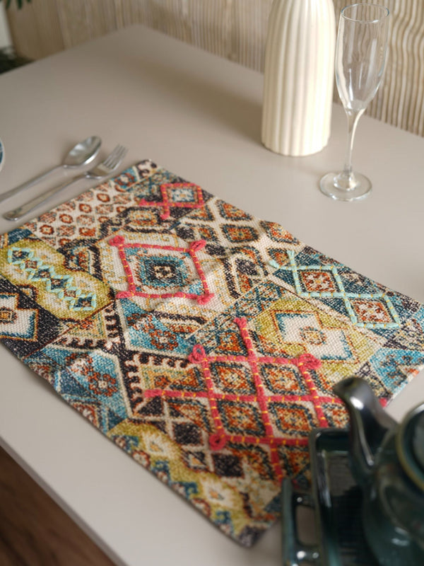 Table Placemat - Handloom Vivid Bloom