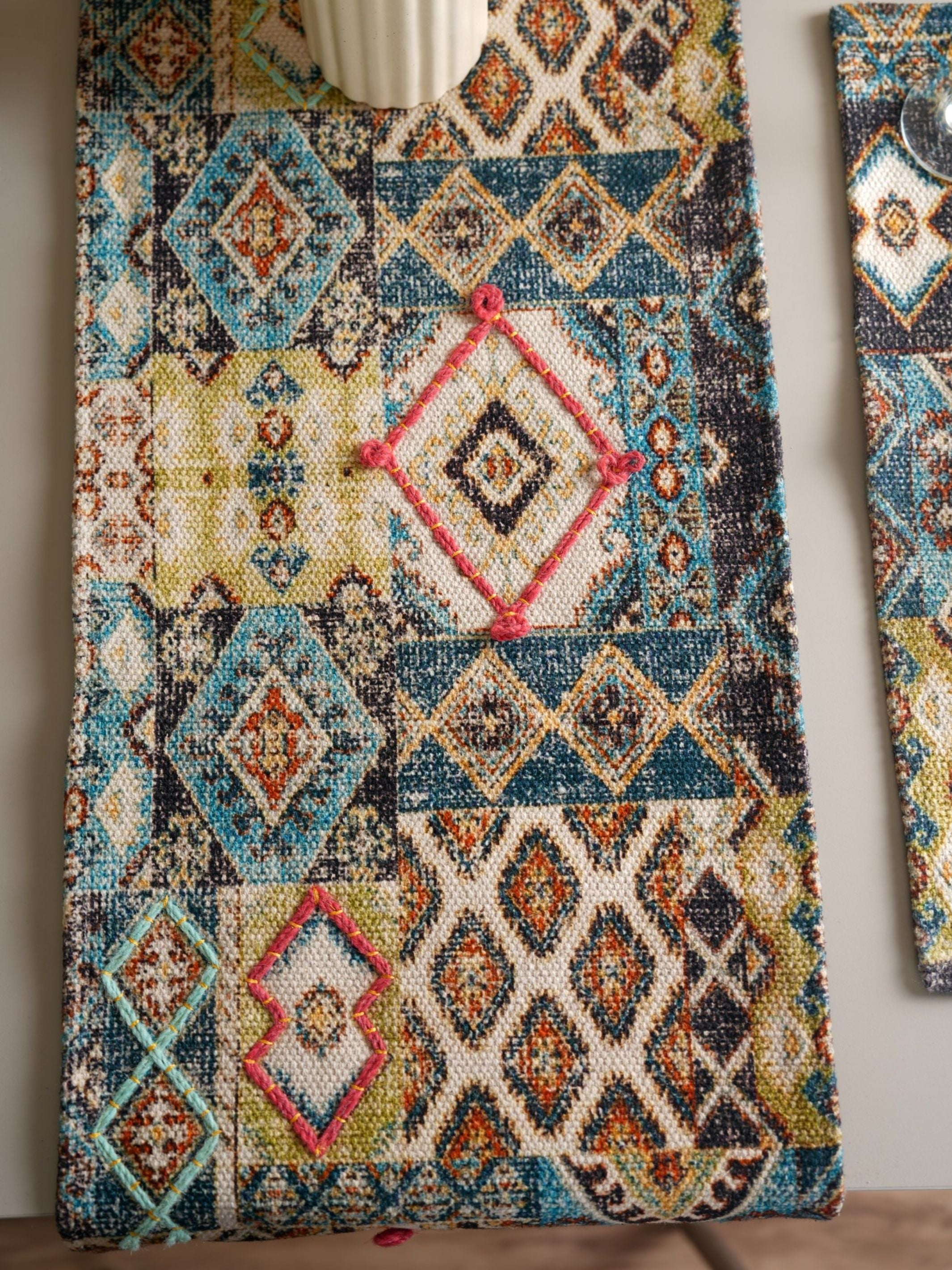 Table Runner - Handloom Vivid Bloom