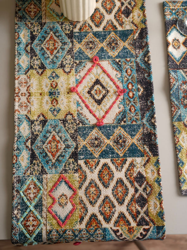 Table Runner - Handloom Vivid Bloom