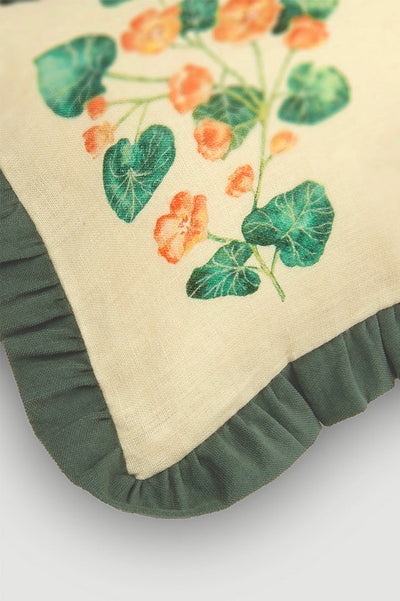 Fiora Ivory Linen Lumbar Cushion Cover