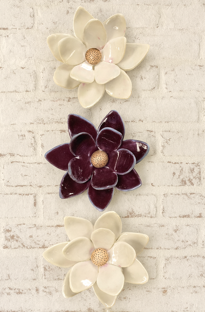 Stillness in Bloom - Lotus Trio Wall flowers