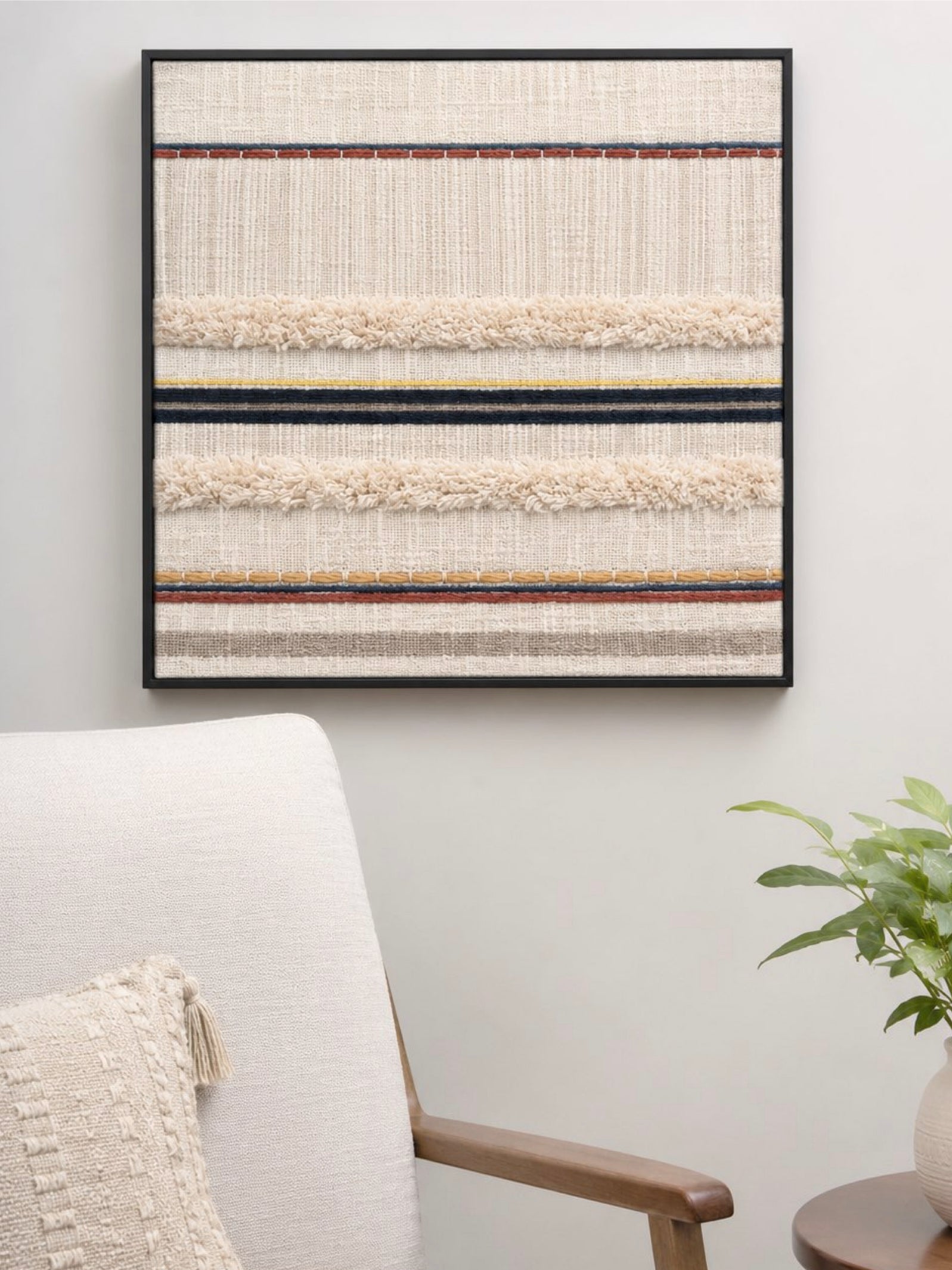 Boho Bliss Block print embroidered wall frame
