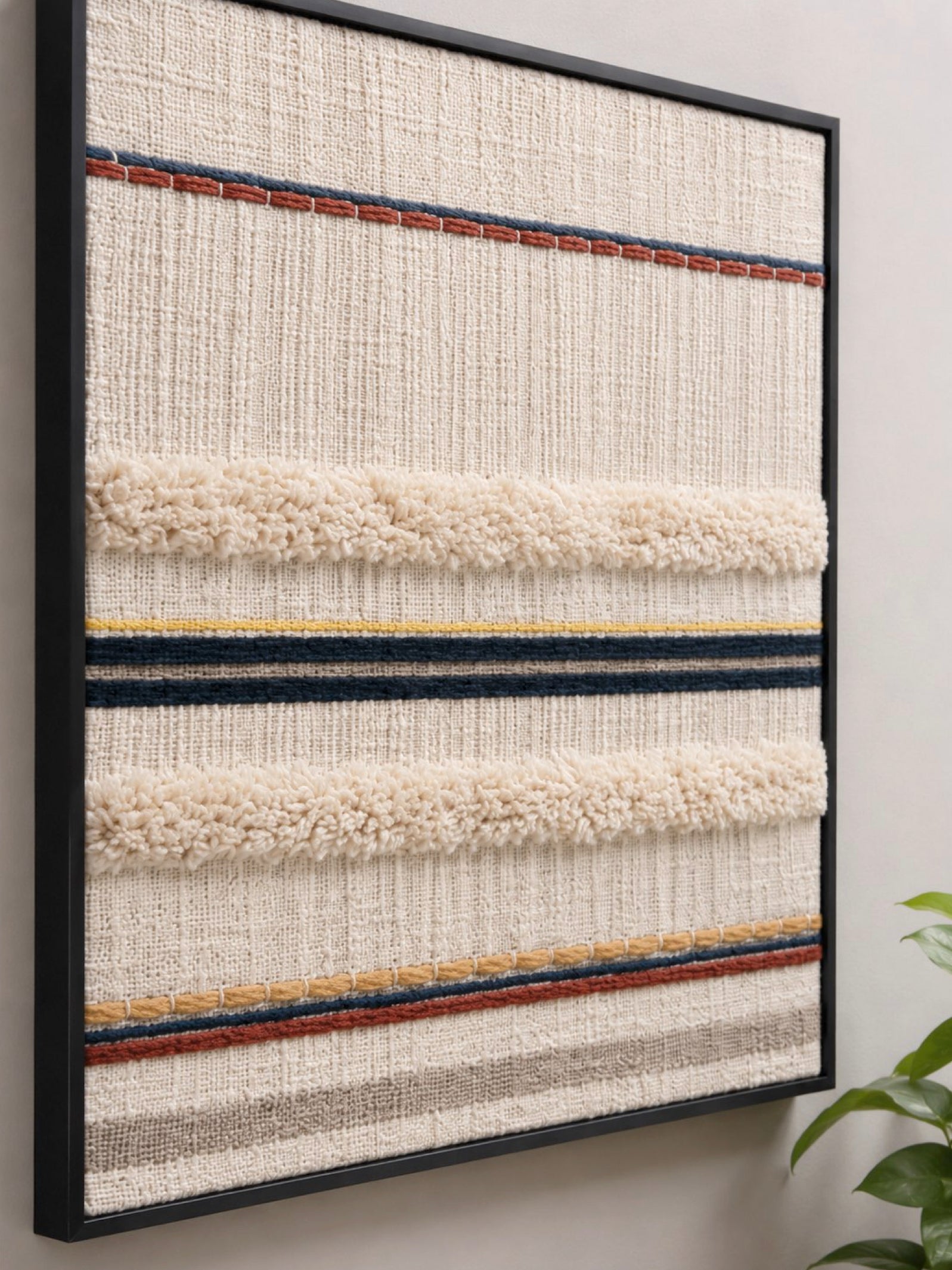 Boho Bliss Block print embroidered wall frame