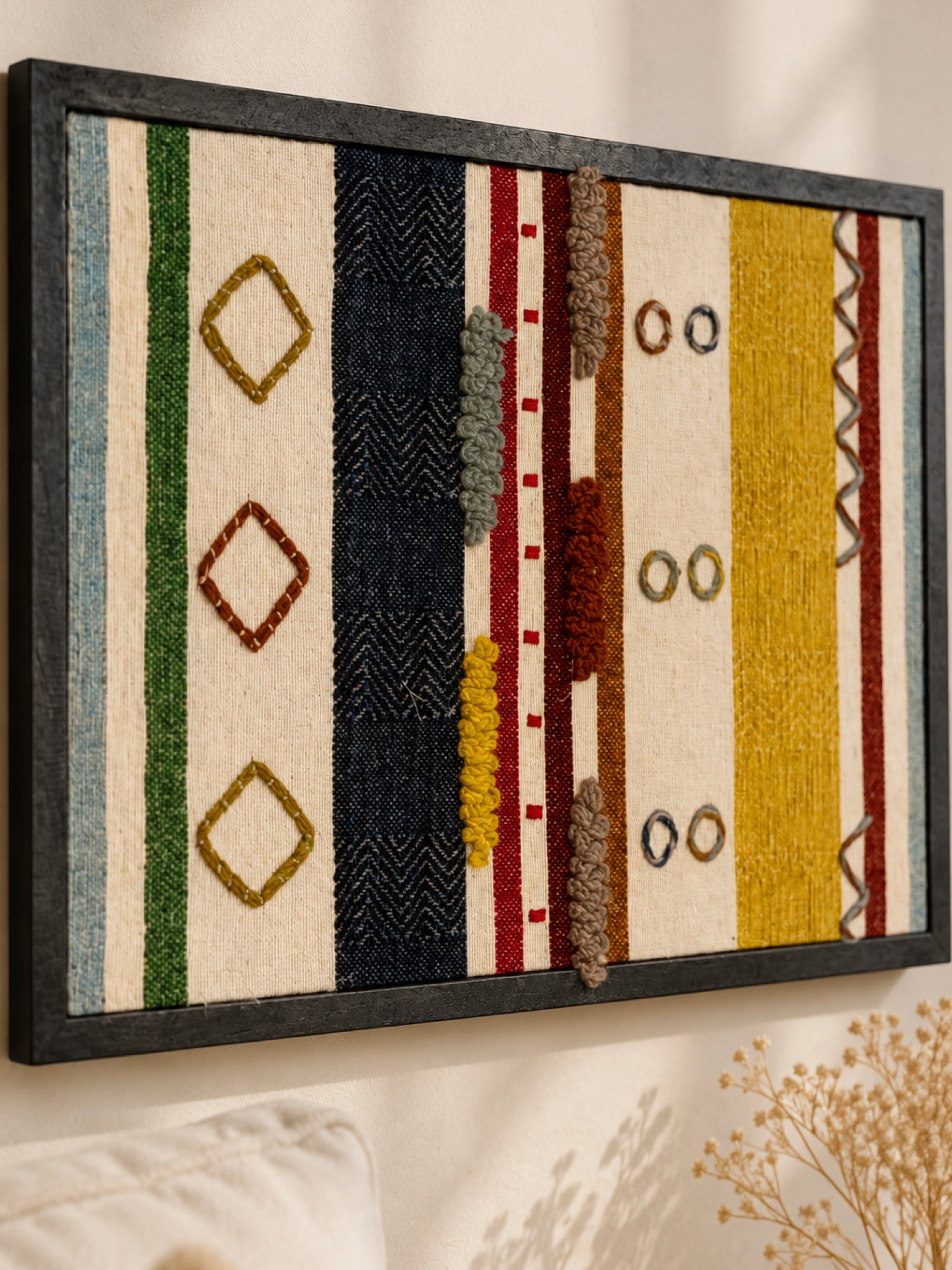 Modern Loom Embroidered Wall Frame
