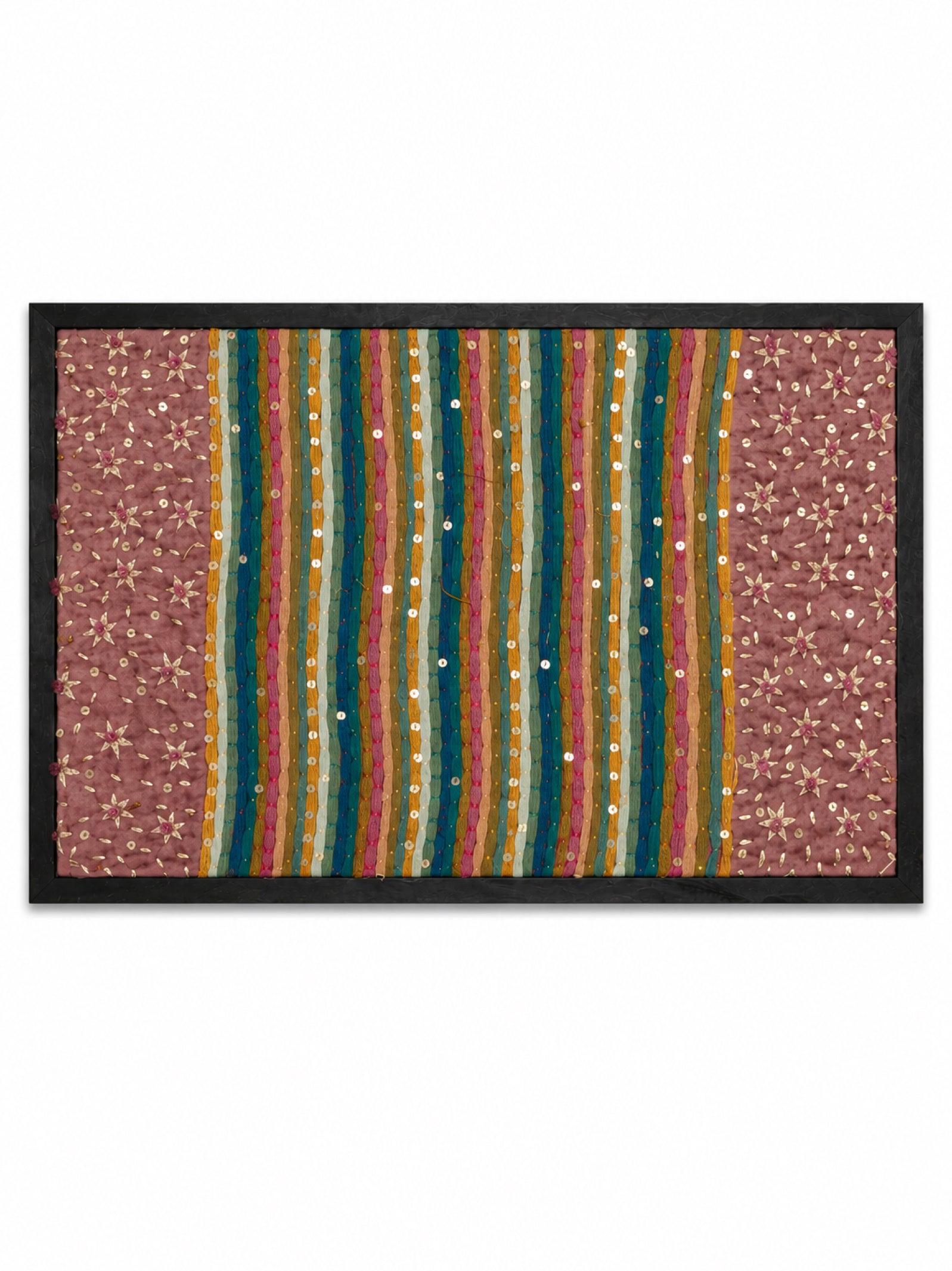 Celestial Stripes Sequin Embroidered Frame