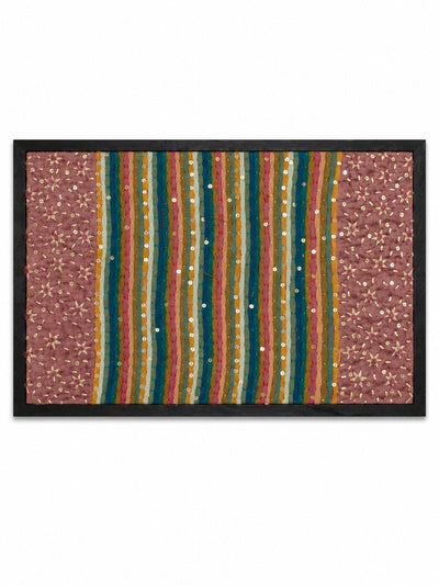 Celestial Stripes Sequin Embroidered Frame