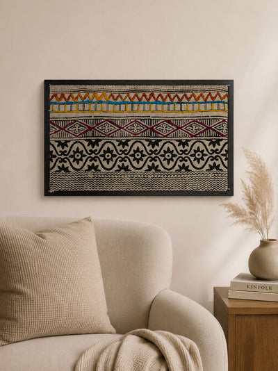 Nomadic Threads Block Printed Embroidered Wall Frame