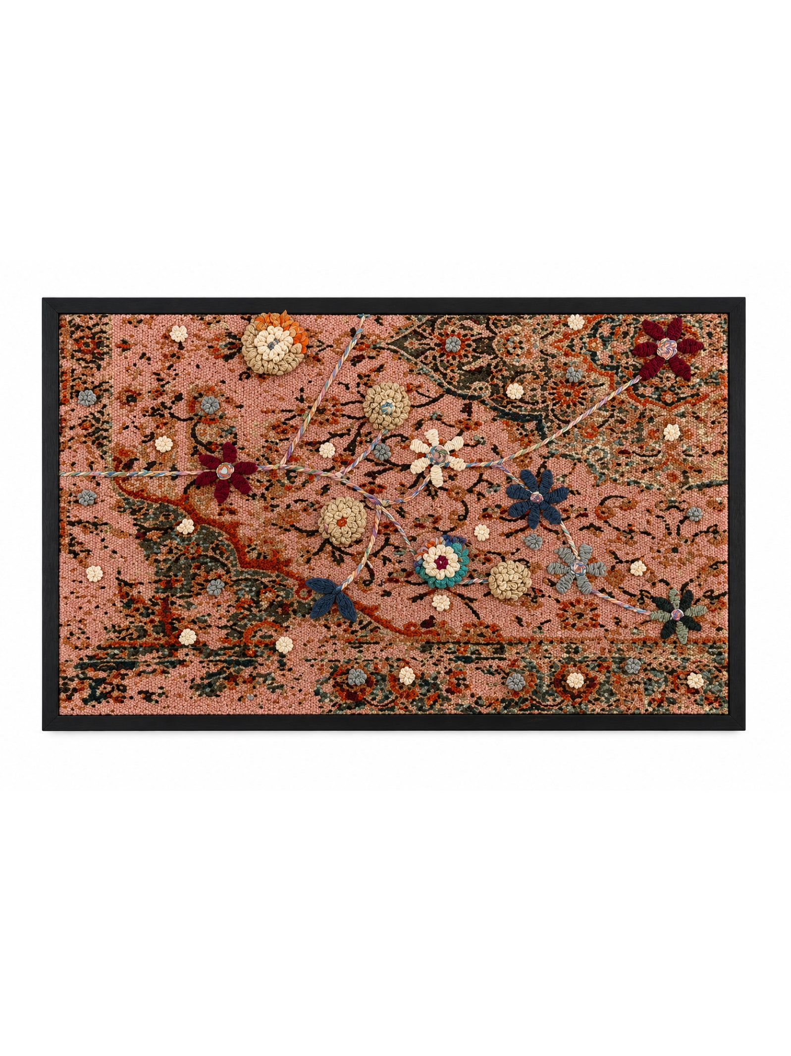 Vintage Bloom Embroidered Wall Frame
