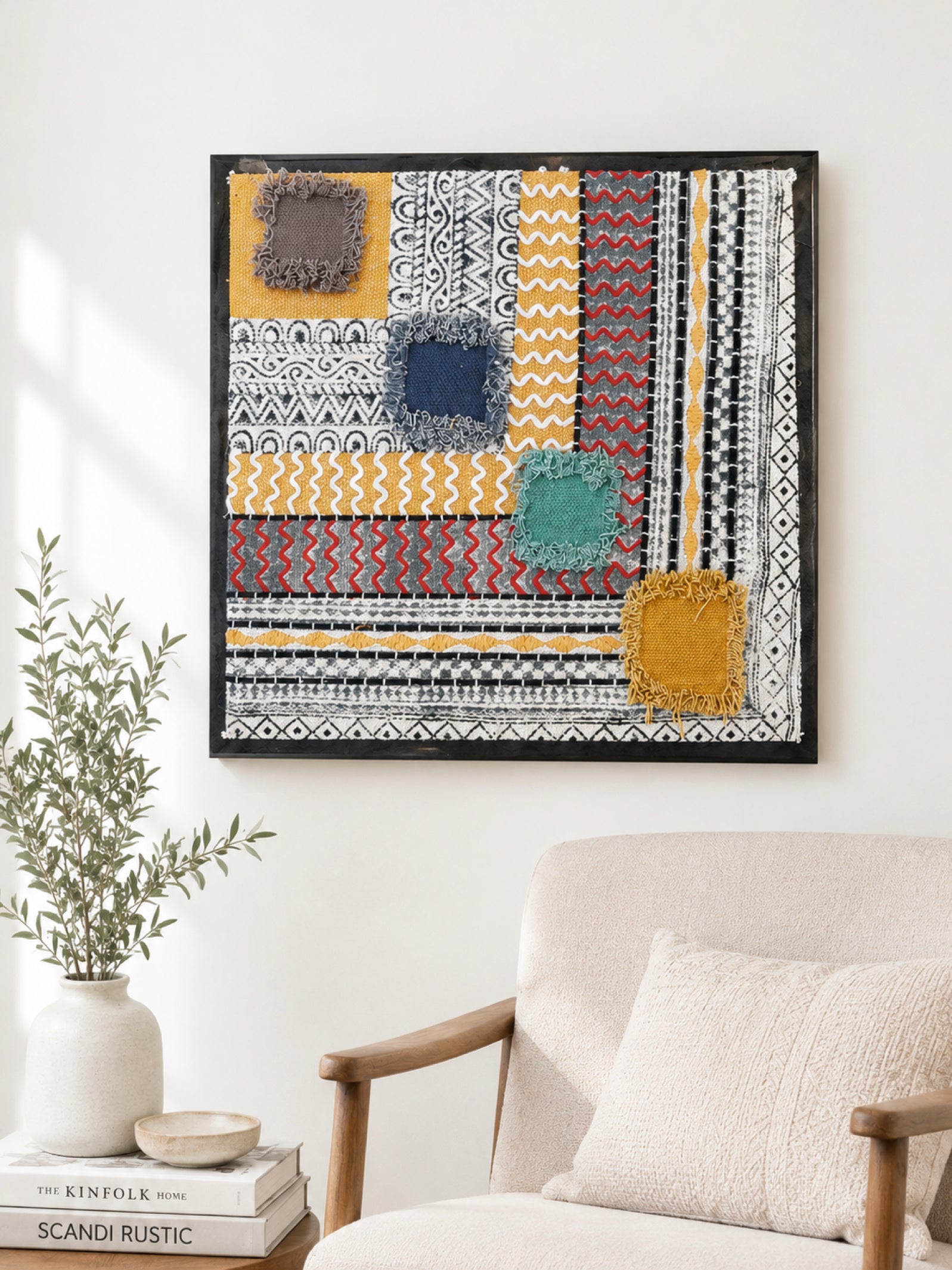 Whispering Vines Embroidered Wall Frame
