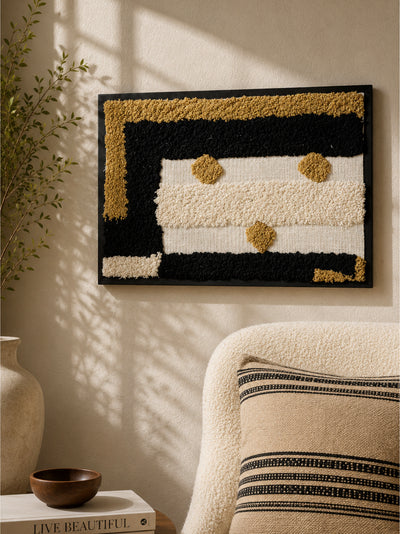 Monochrome Tufted Texture Wall Frame