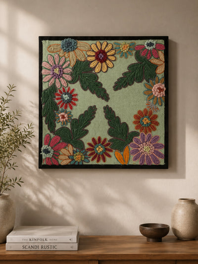 Whispering Vines Embroidered Wall Frame