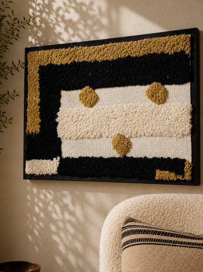 Monochrome Tufted Texture Wall Frame