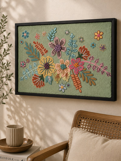 Wildflower Whisper Embroidered Wall Frame