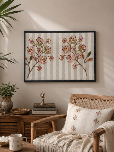 Blossom Vine Embroidered Wall Frame