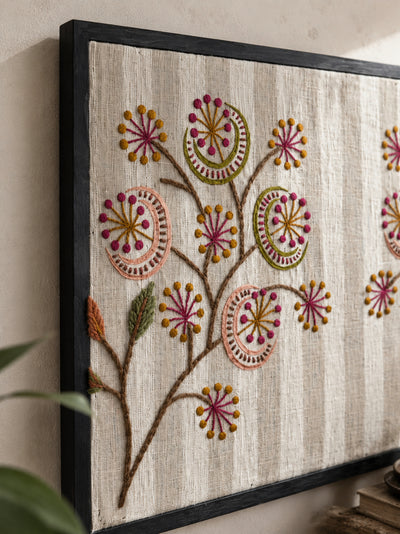 Blossom Vine Embroidered Wall Frame