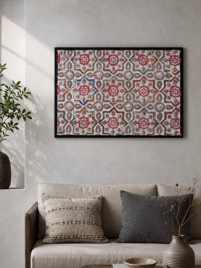 Rang Mahal Block Printed Embroidered Wall Frame