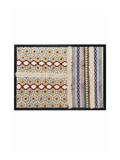 Mosaic Block Printed Embroidered Frame