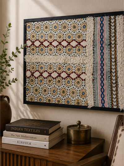 Mosaic Block Printed Embroidered Frame