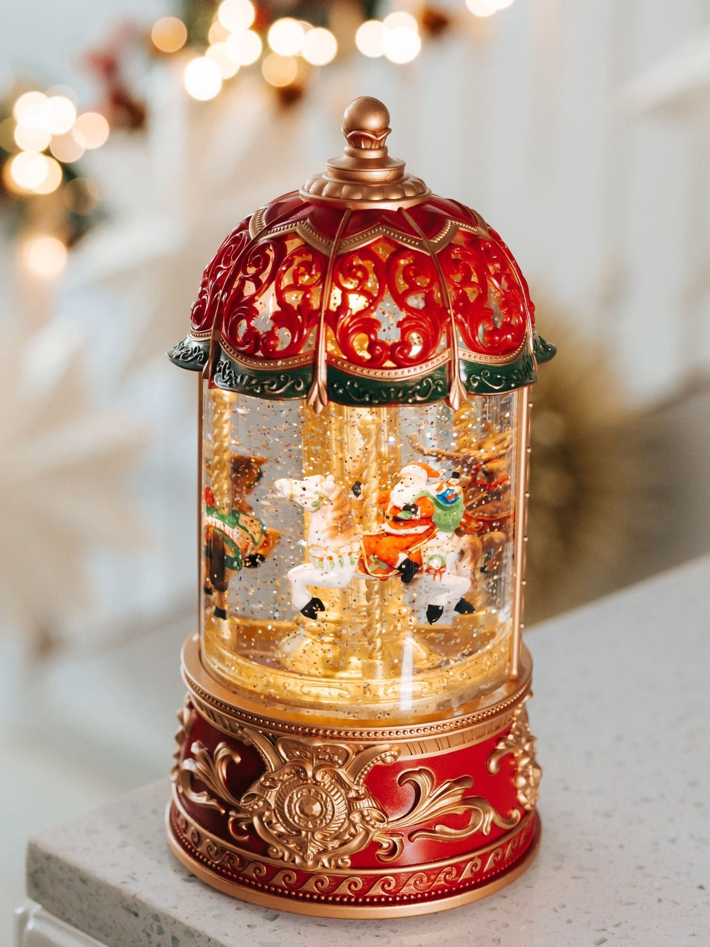 Water-Spinning Vintage Carousel With LED light and Music