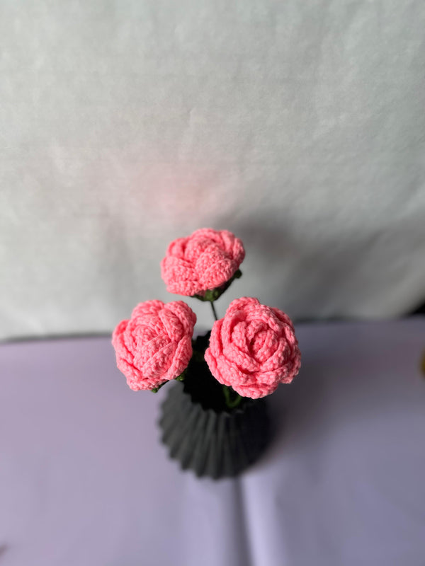 Crochet Pink Roses