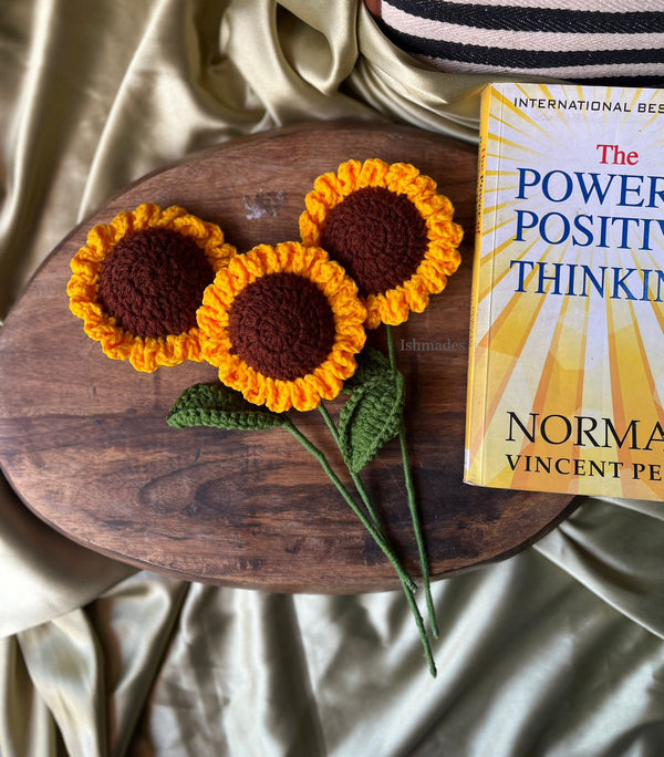 Crochet Sunflower Sticks