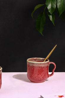 Regal Red Mug by Glimpse Homes | 220 ml | Set of 2 mugs