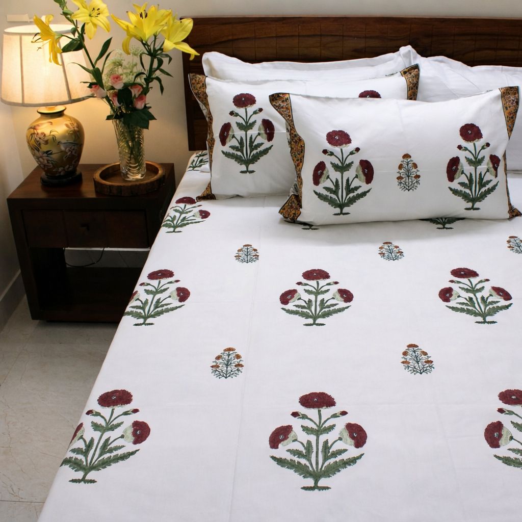 Anandbagh Handblock Bedsheet