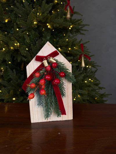 Pine wood Christmas house