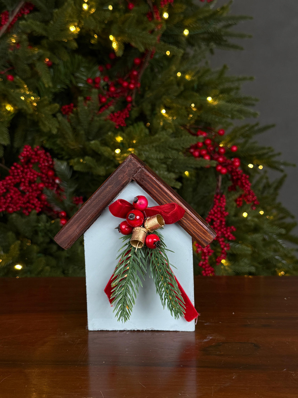 House shaped Christmas decor