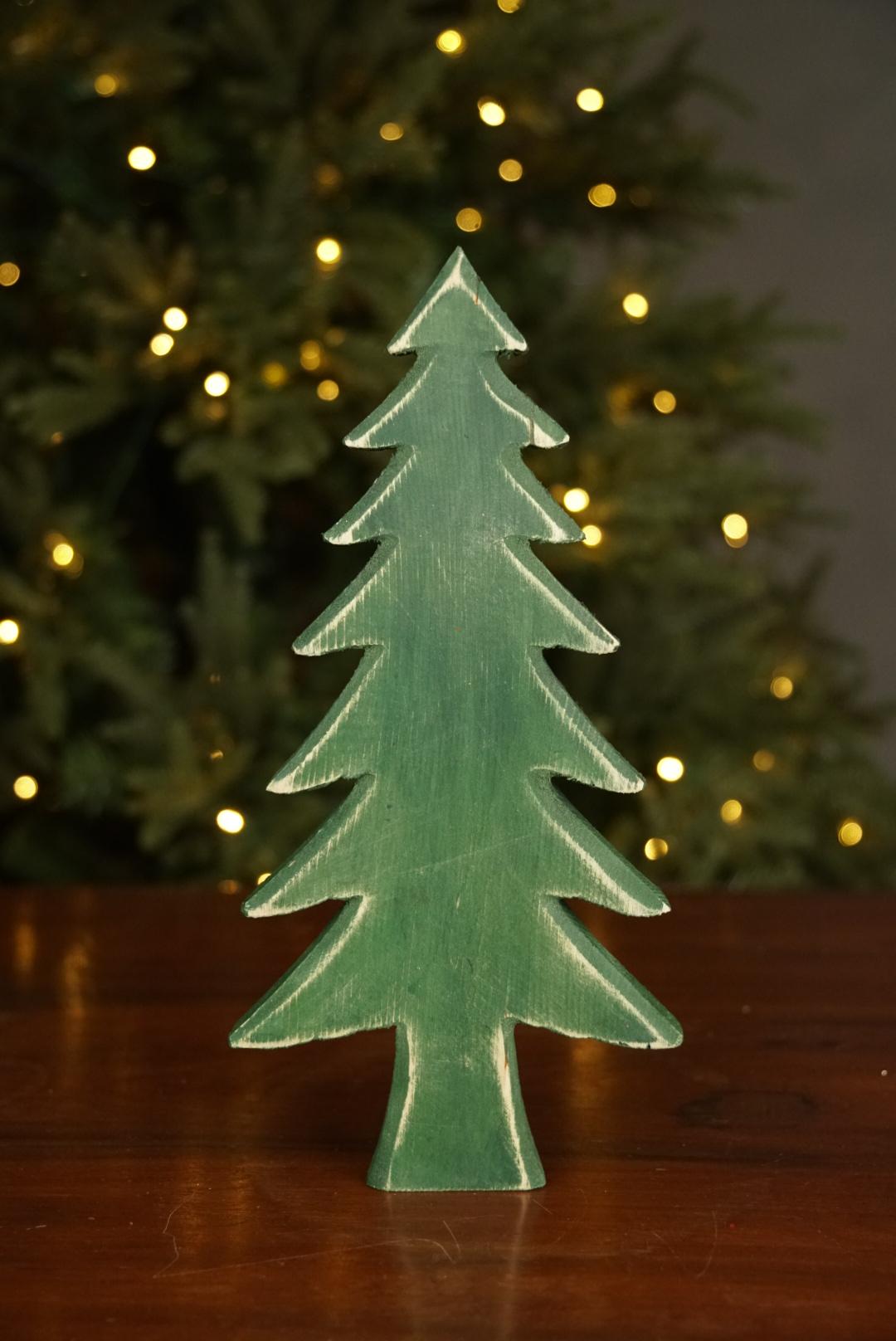 Pine wood tree in dusty green