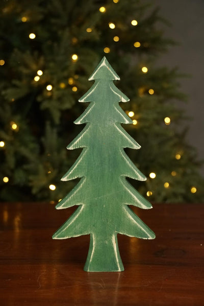 Pine wood tree in dusty green