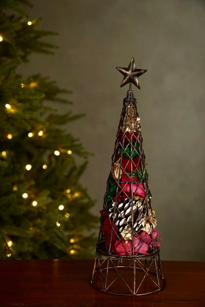 Christmas tree metal cage Potpourri