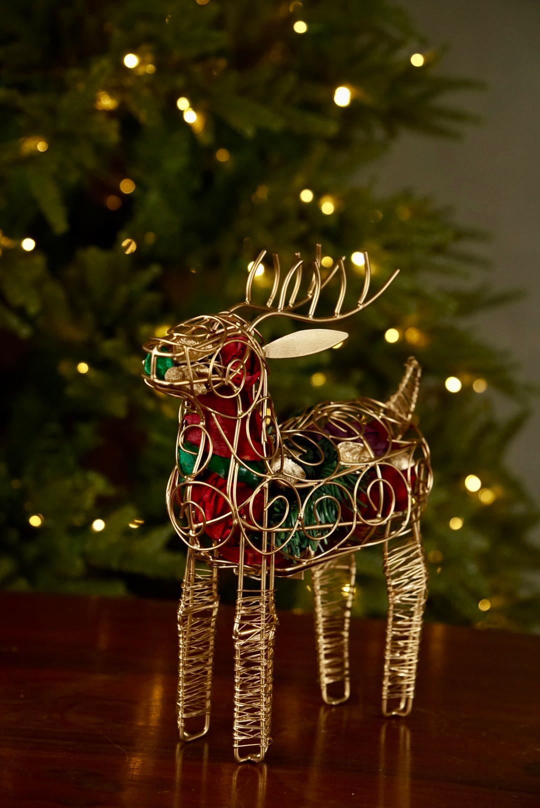 Metal cage Reindeer Potpourri