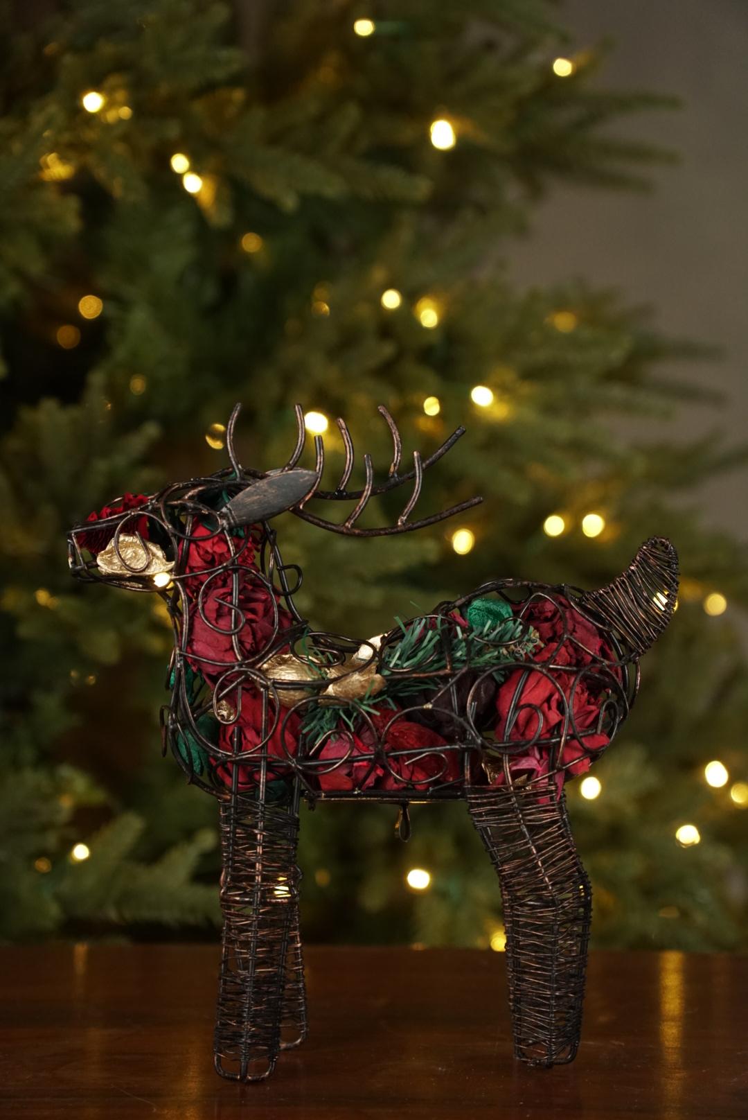 Metal Cage Reindeer Potpourri