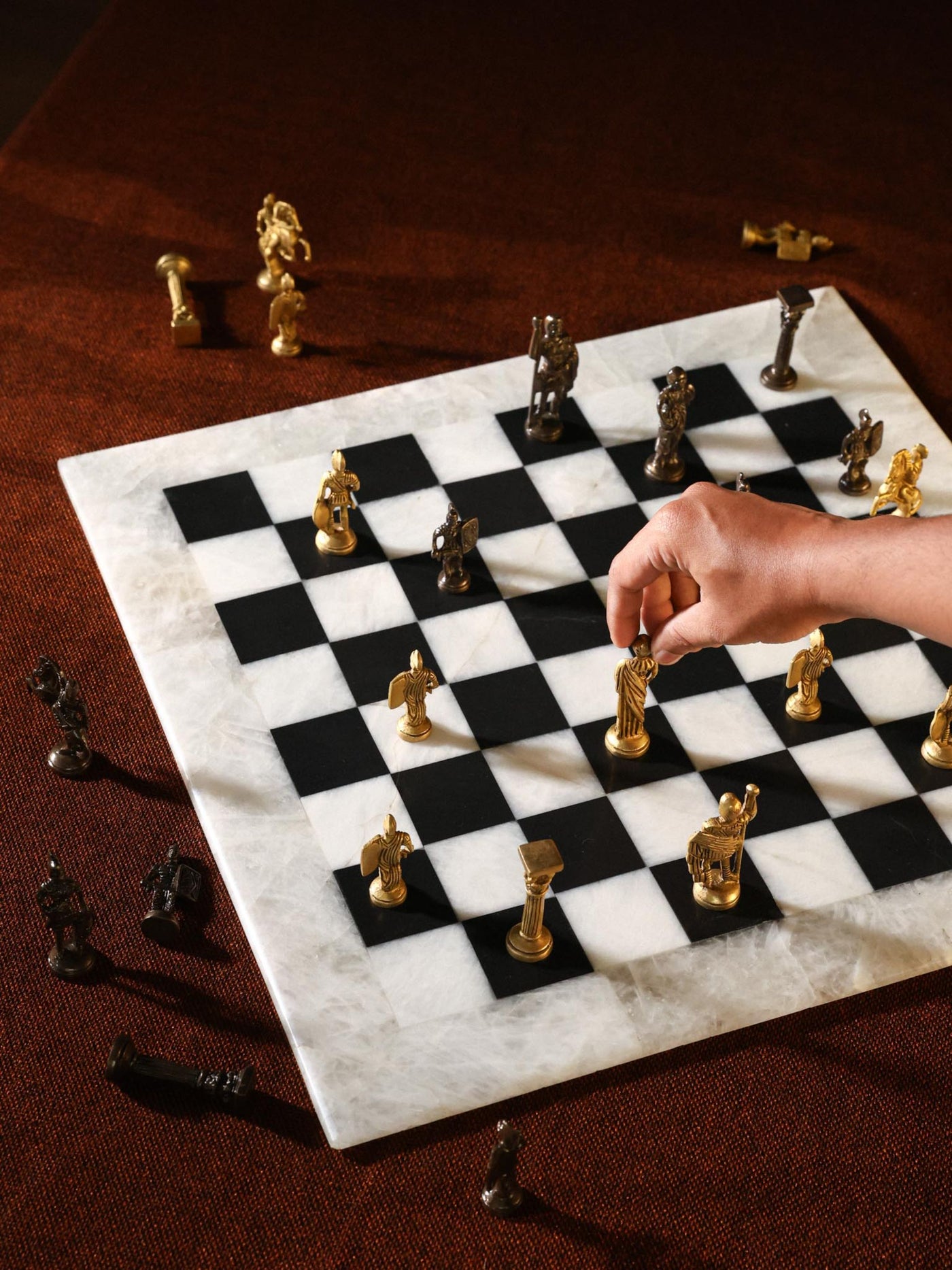 Quartz & Agate Chess Board